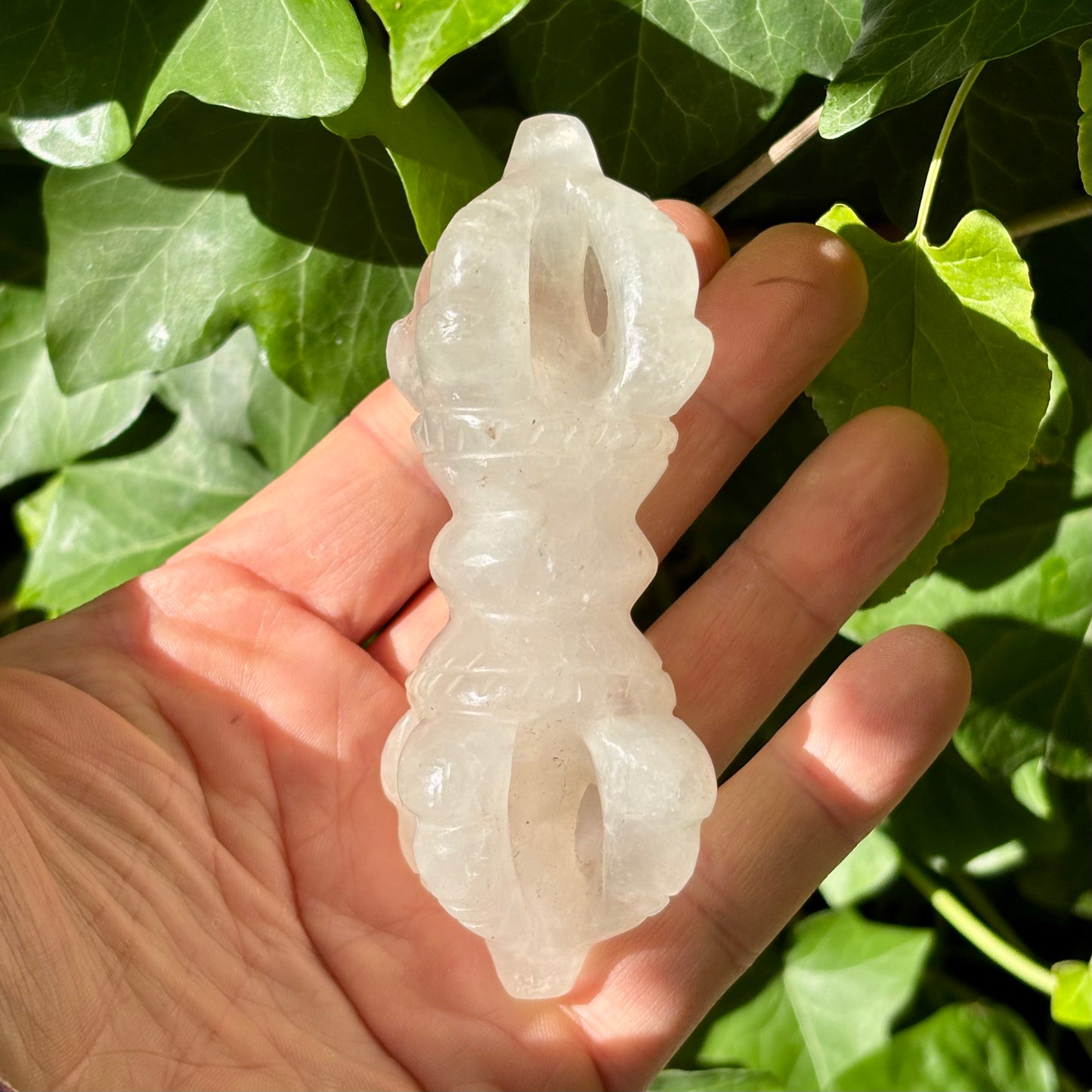 Vajra Dorje | håndskåret | Himalaya Bjergkrystal | 11 cm Vajra Dorje | håndskåret | Himalaya Bjergkrystal | 11 cm