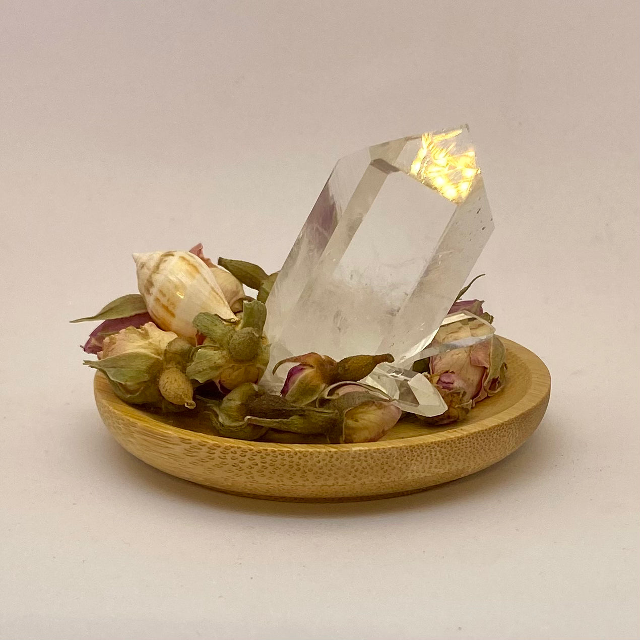 Balochistan, ultraklar Bjergkrystal og Rose - Crystal Focal Point Balochistan, ultraklar Bjergkrystal og Rose - Crystal Focal Point