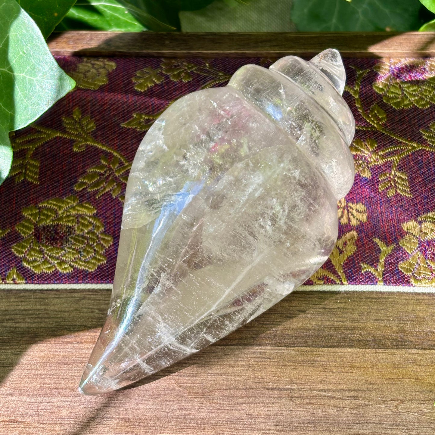 Rituel konkylie | håndskåret Himalaya Bjergkrystal | 11,5 cm Rituel konkylie | håndskåret Himalaya Bjergkrystal | 11,5 cm