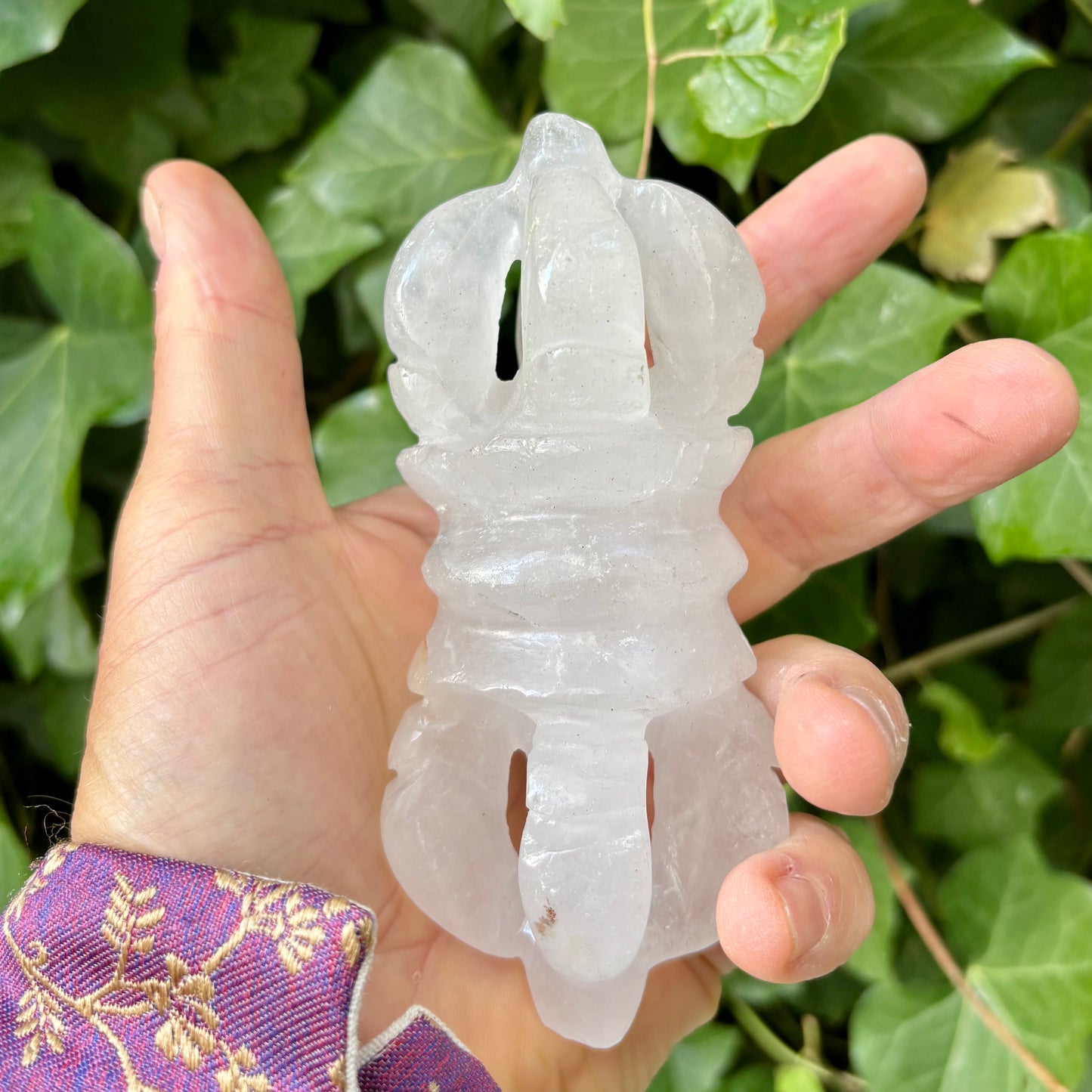 Vajra Dorje | håndskåret | Himalaya Bjergkrystal | 13,5 cm Vajra Dorje | håndskåret | Himalaya Bjergkrystal | 13,5 cm