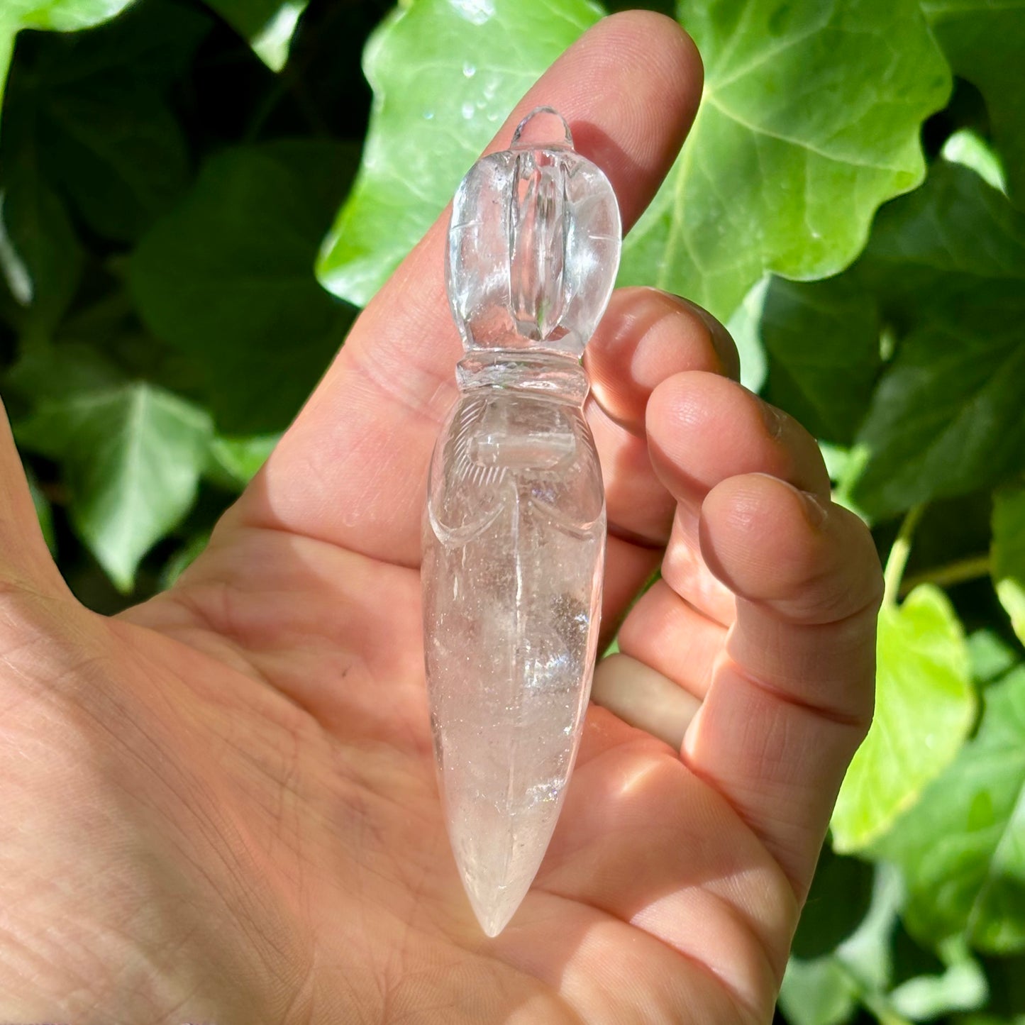 Kartika Vajra Dorje | håndskåret Himalaya Bjergkrystal | 9,8 cm Kartika Vajra Dorje | håndskåret Himalaya Bjergkrystal | 9,8 cm