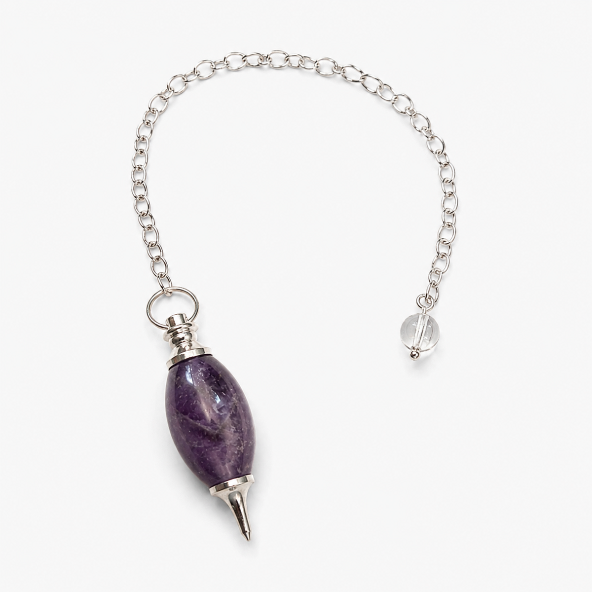 Pendul af ametyst - lingam form Pendul af ametyst - lingam form