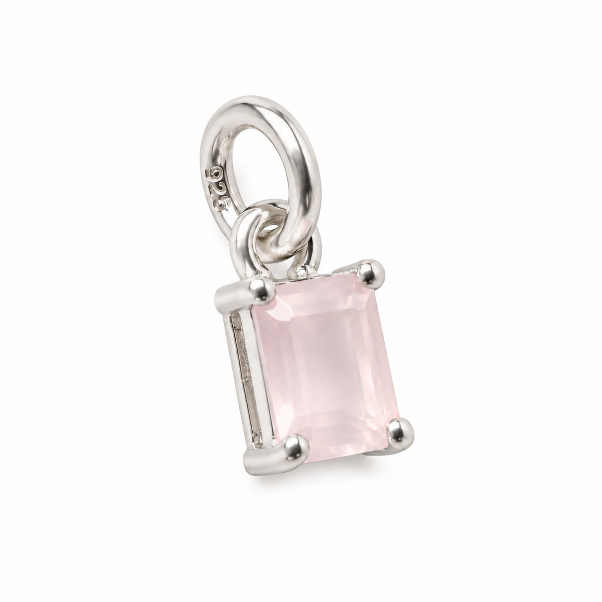 Rosakvarts charm – 925 Sølv vedhæng Rosakvarts charm – 925 Sølv vedhæng