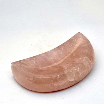 Måneformet skål Rosakvarts 11 cm