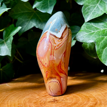 Polychrome jaspis figur - 12 cm