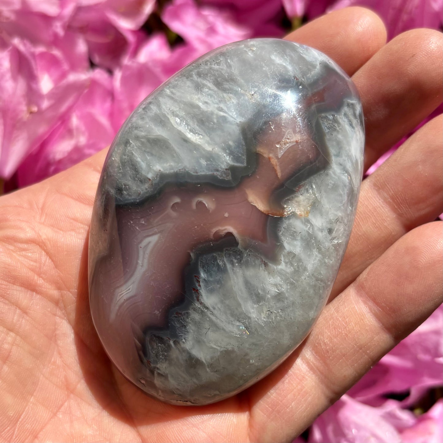 Sashe Agat palmstone 9 cm Sashe Agat palmstone 9 cm