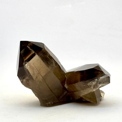 Røgkvarts lemurian twin spids naturlig 6 cm