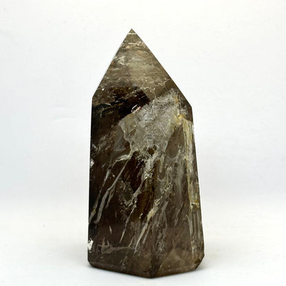 Bjergkrystal/ røgkvarts spids 11,5 cm