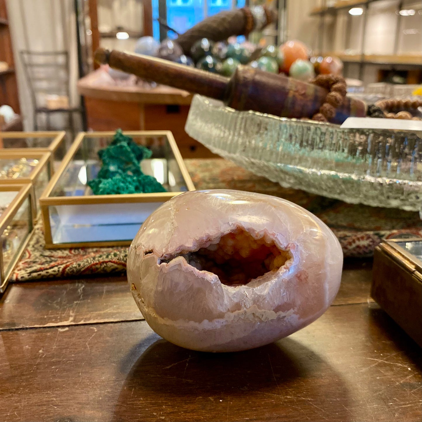 Agat geode, poleret Agat geode, poleret