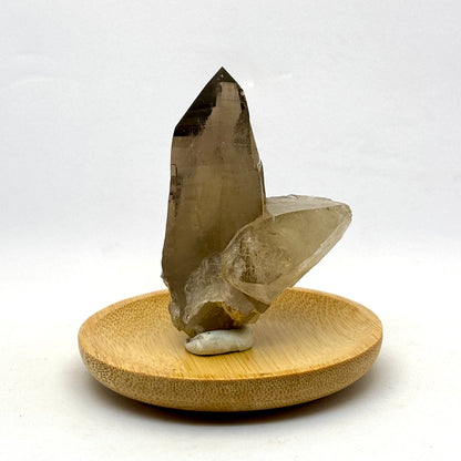 Røgkvarts lemurian spids naturlig 7 cm