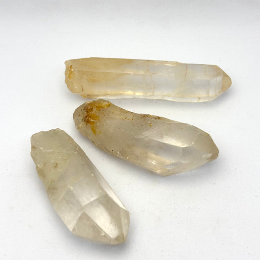 Billede af 3 x naturlig Bjergkrystal 5 - 6,5 cm | nr. 4