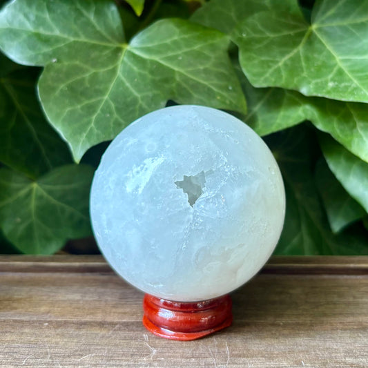 Billede af Hvid drusy kvarts Kugle - 6 cm | nr. 1