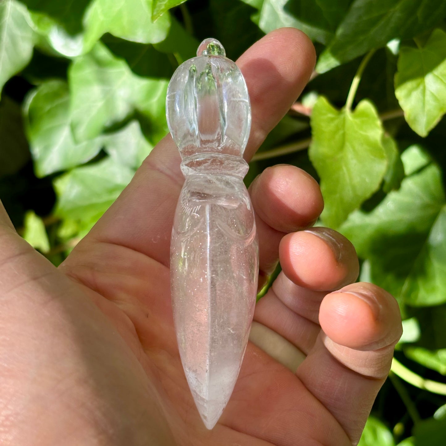 Kartika Vajra Dorje | håndskåret Himalaya Bjergkrystal | 10 cm Kartika Vajra Dorje | håndskåret Himalaya Bjergkrystal | 10 cm