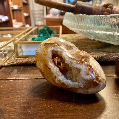 Agat geode, poleret (hul igennem)