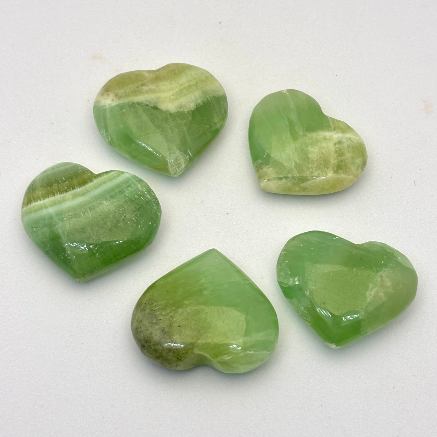 Smaragd calcit hjerte 2,5 cm Smaragd calcit hjerte 2,5 cm