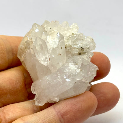 Brandberg bjergkrystal klynge med dobbelt term 5,5 cm