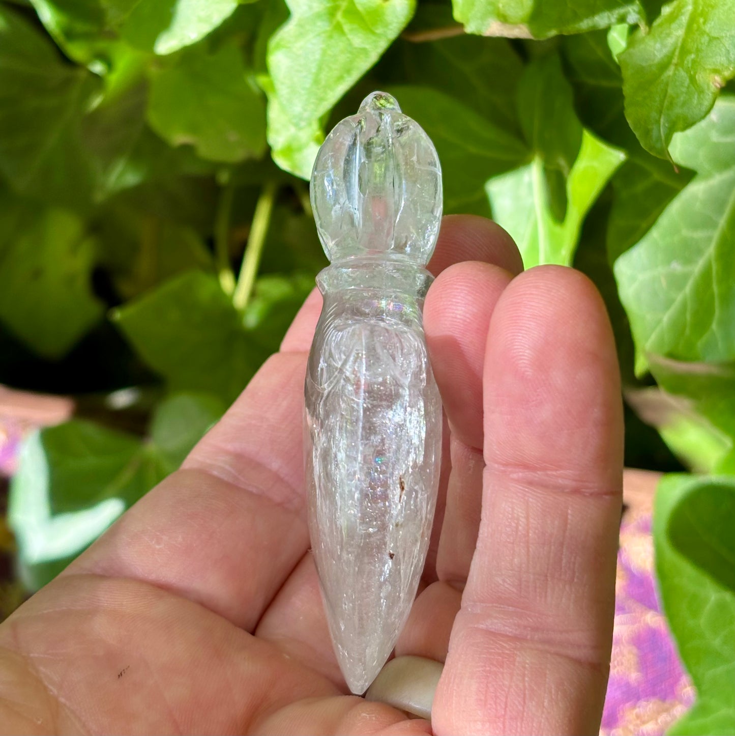 Kartika Vajra Dorje | håndskåret Himalaya Bjergkrystal | 8,3 cm Kartika Vajra Dorje | håndskåret Himalaya Bjergkrystal | 8,3 cm