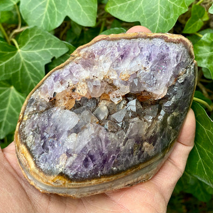 Agat geode, poleret 11 cm