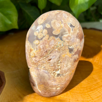 Blomsteragat skulptur 11 cm