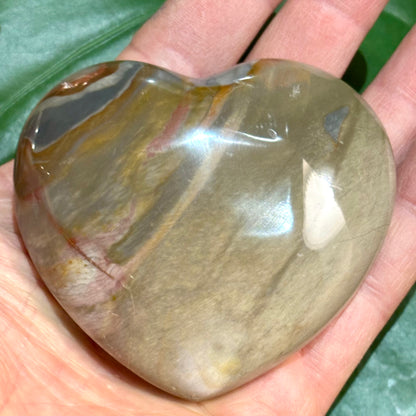 Polychrome jaspis Hjerte - 8 cm