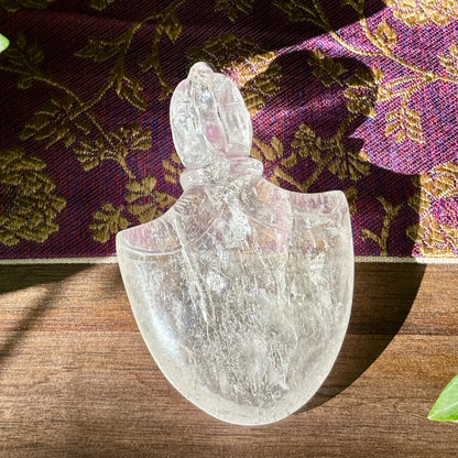 Kartika Vajra Dorje | håndskåret Himalaya Bjergkrystal | 8,3 cm