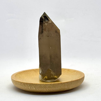 Røgkvarts lemurian tabular spids naturlig 7 cm