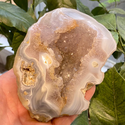 Agat geode, poleret