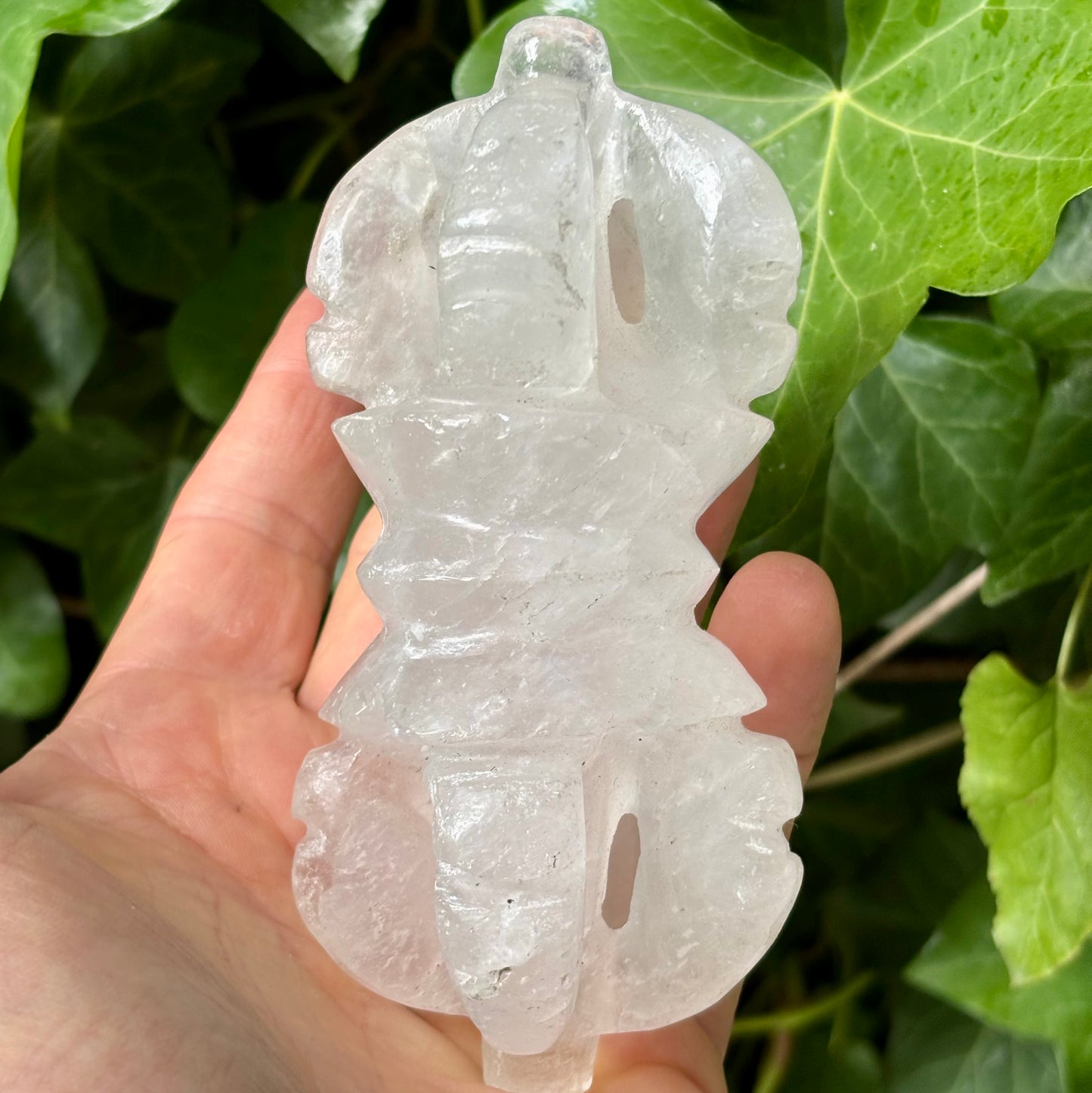 Vajra Dorje | håndskåret | Himalaya Bjergkrystal | 12,8 cm Vajra Dorje | håndskåret | Himalaya Bjergkrystal | 12,8 cm