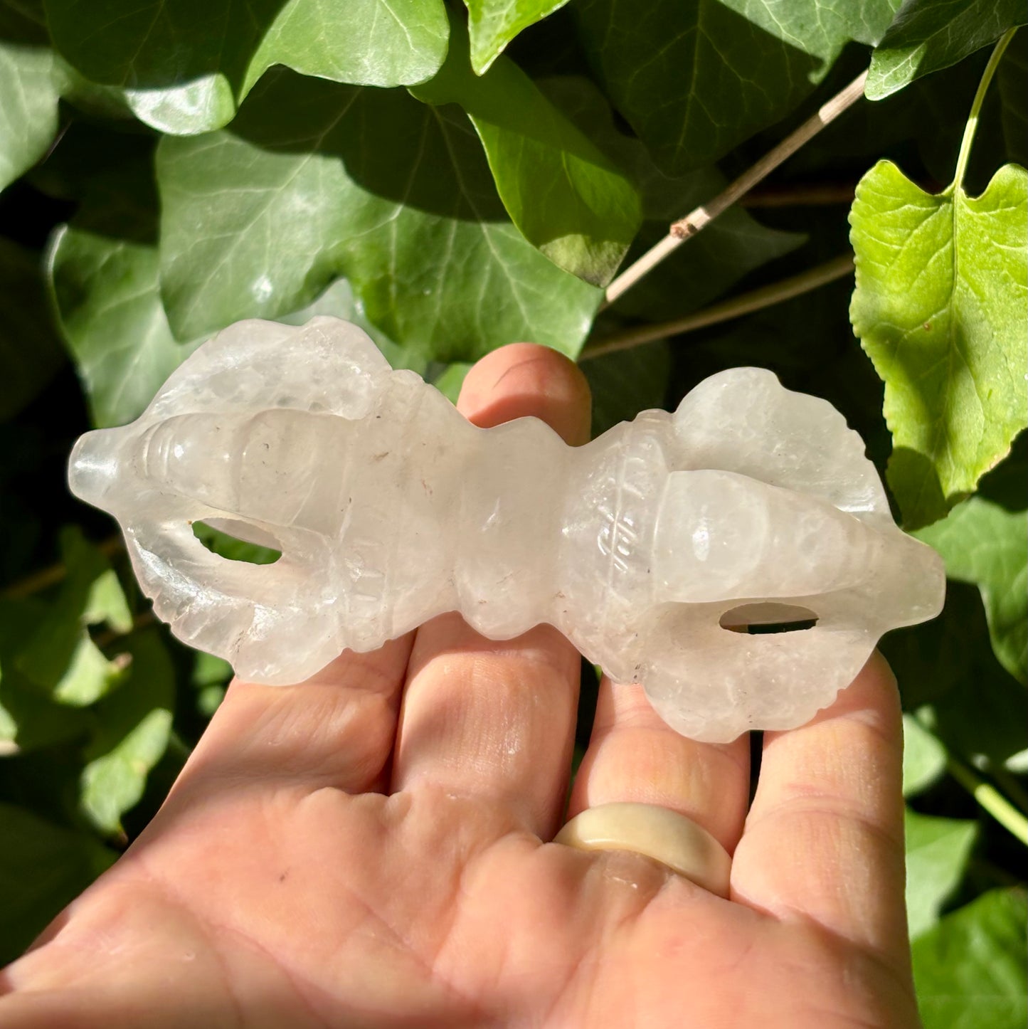 Vajra Dorje | håndskåret | Himalaya Bjergkrystal | 11 cm Vajra Dorje | håndskåret | Himalaya Bjergkrystal | 11 cm
