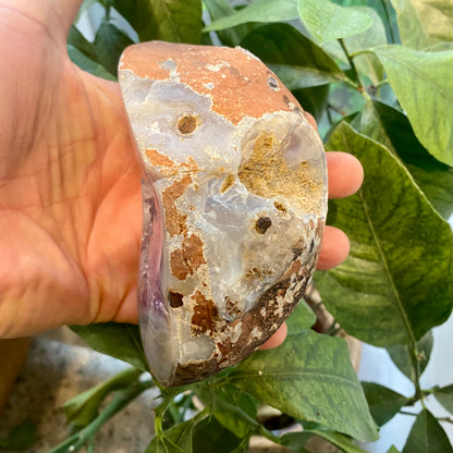Agat geode, poleret