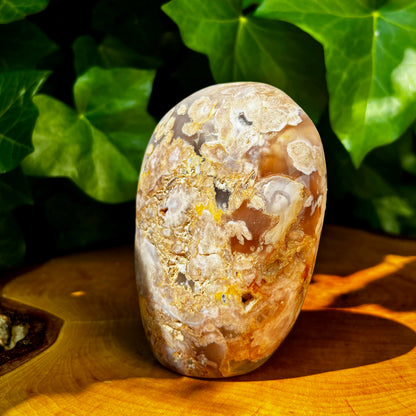 Blomsteragat skulptur 11 cm
