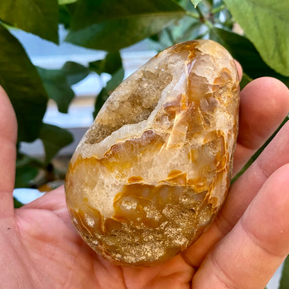 Agat geode, poleret (hul igennem)