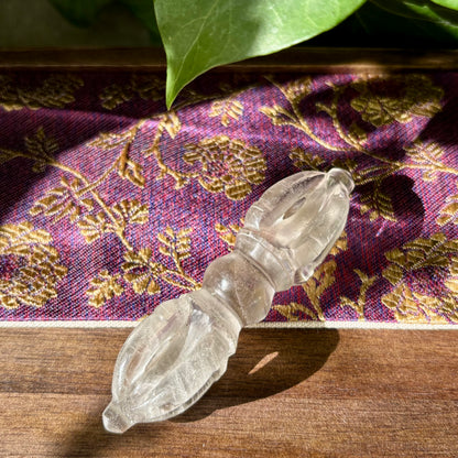 Vajra Dorje | håndskåret | Himalaya Bjergkrystal | 8,8 cm