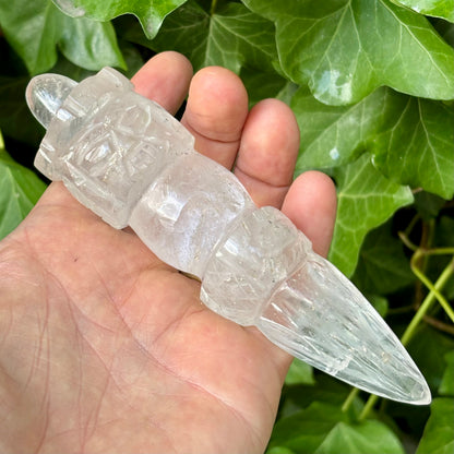 Phurba | håndskåret | Himalaya Bjergkrystal | 15,7 cm