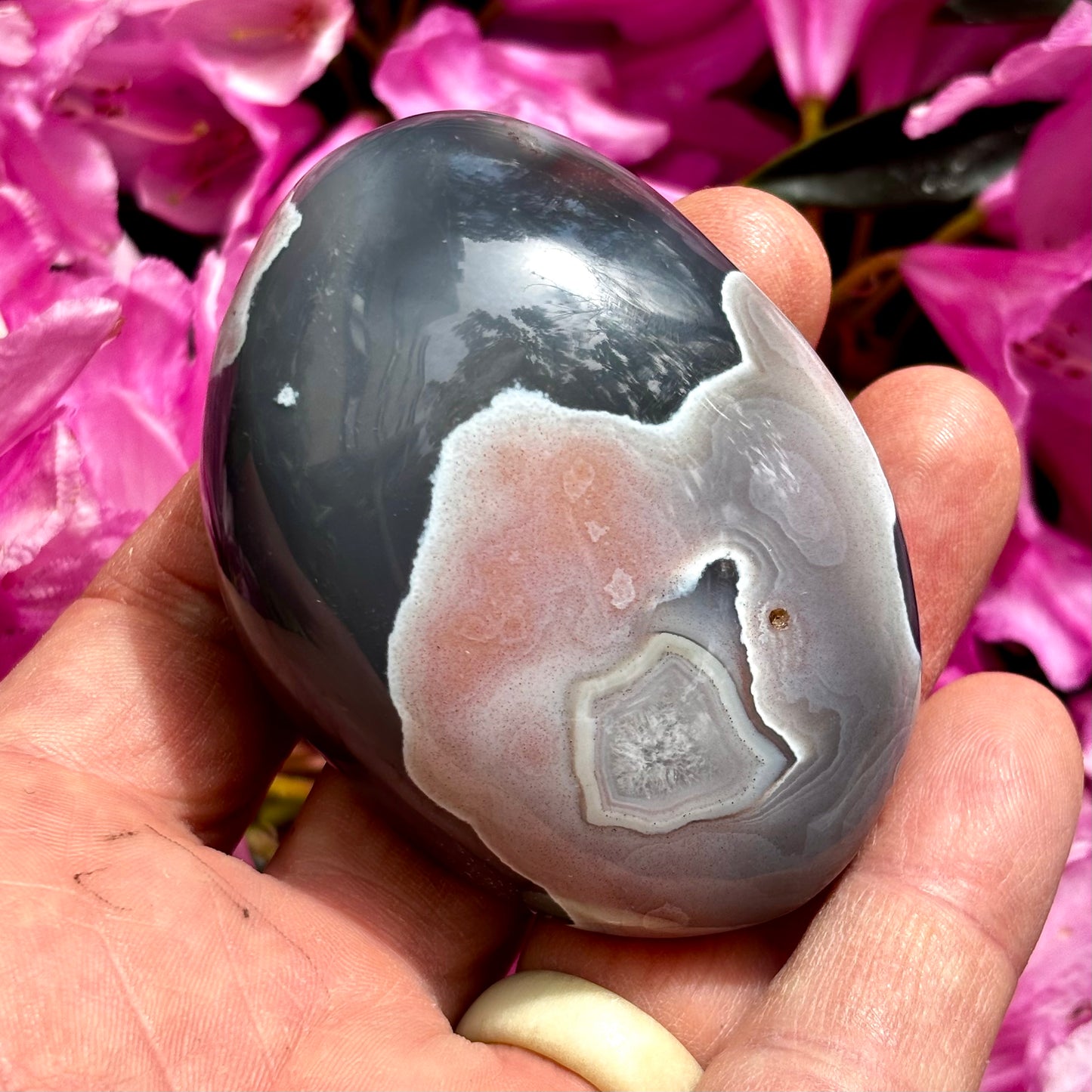 Sashe Agat palmstone 7,5 cm Sashe Agat palmstone 7,5 cm