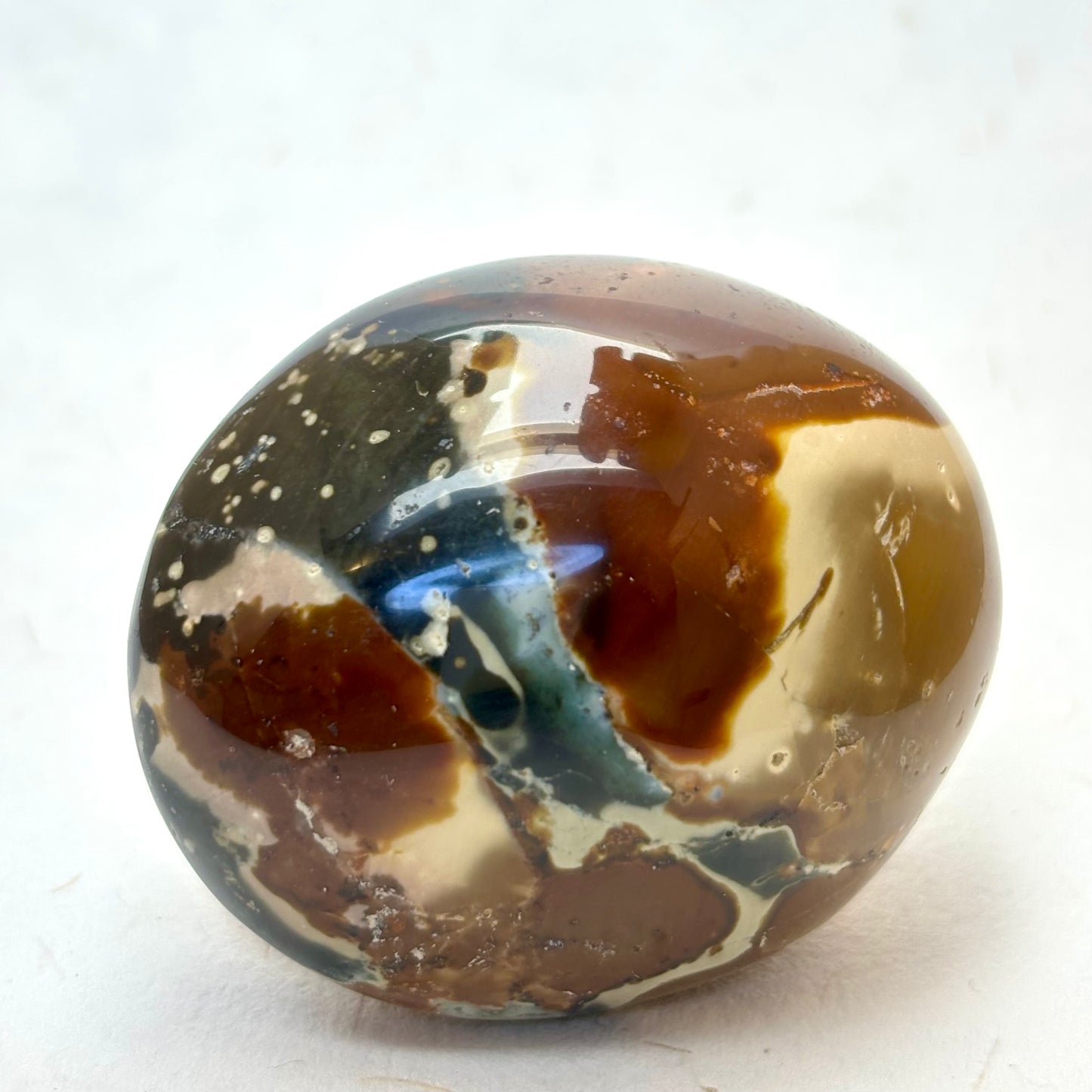 NW. M. Polychrome jaspis palmstone - 5,5 cm | nr. 18 NW. M. Polychrome jaspis palmstone - 5,5 cm | nr. 18