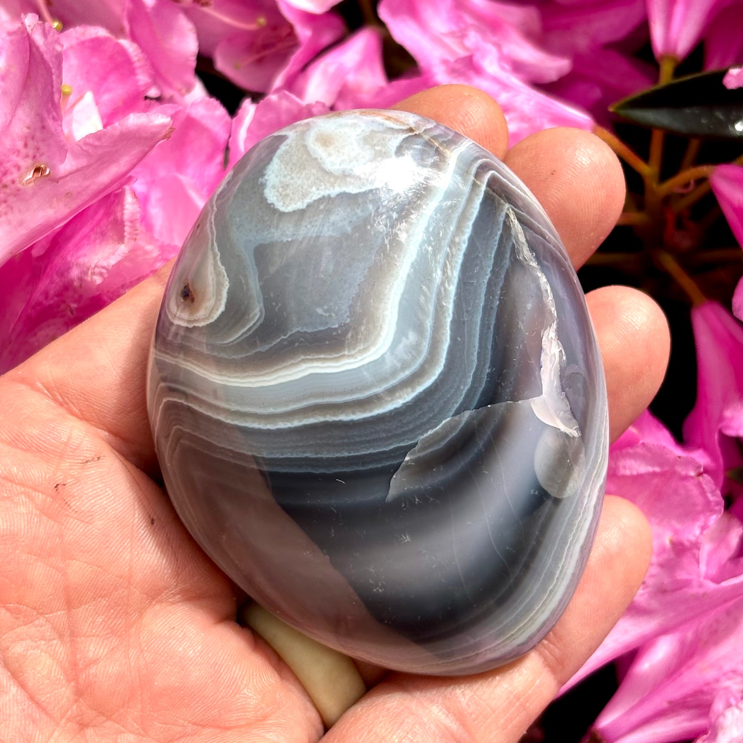 Sashe Agat palmstone 8 cm Sashe Agat palmstone 8 cm