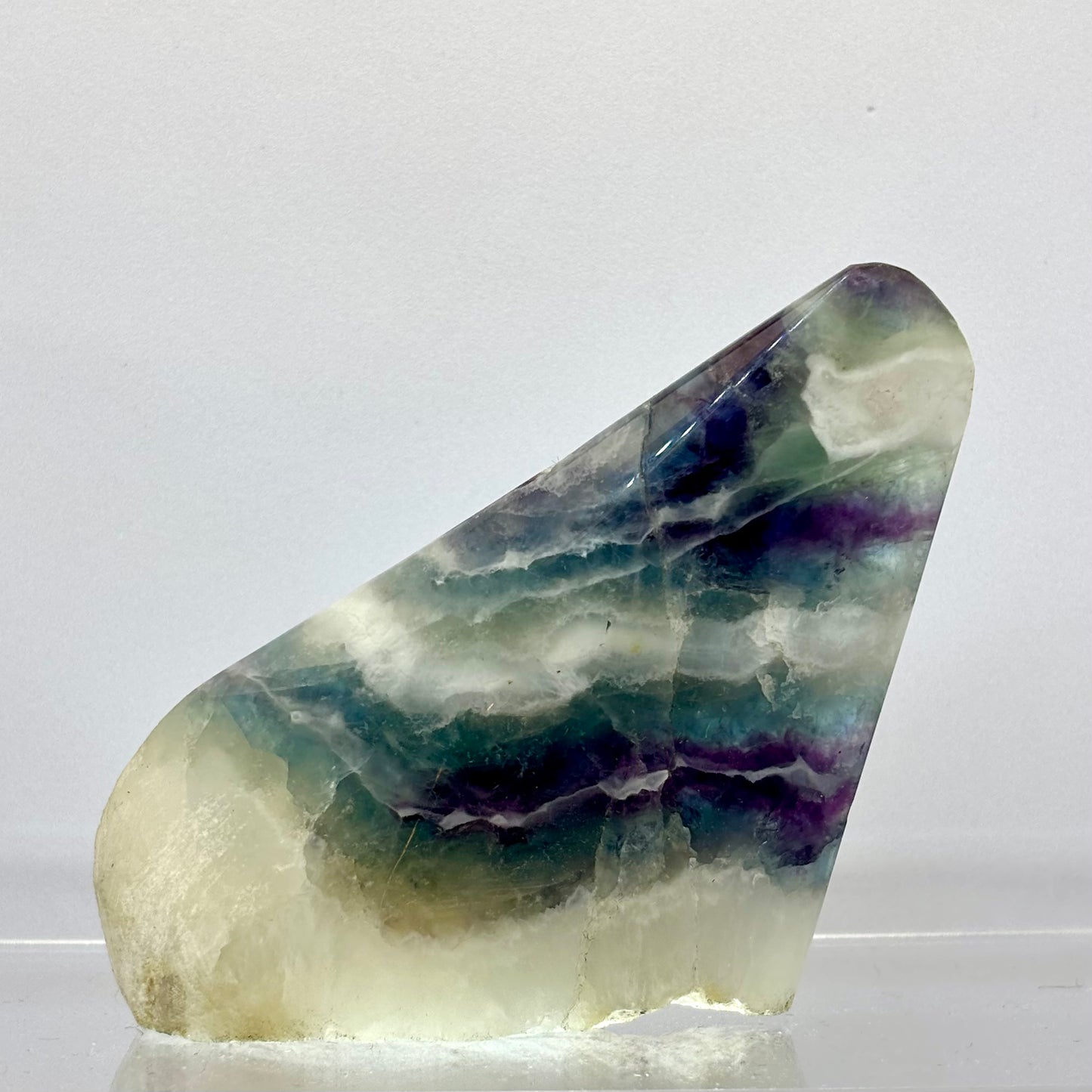 Regnbue fluorit poleret 10 cm | nr. 4 Regnbue fluorit poleret 10 cm | nr. 4