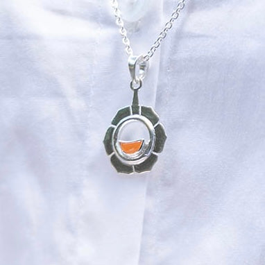 Sacral Chakra vedhæng | 925 Sterling Sølv og karneol Sacral Chakra vedhæng | 925 Sterling Sølv og karneol