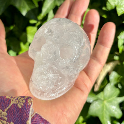 Krystal kranie | håndskåret | Himalaya Bjergkrystal | 8,2 cm