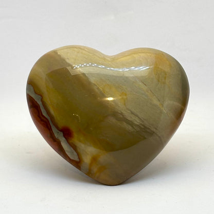 Polychrome jaspis Hjerte - 8 cm
