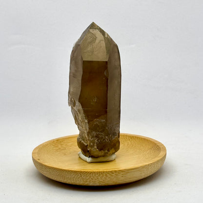 Røgkvarts lemurian spids naturlig 7,5 cm