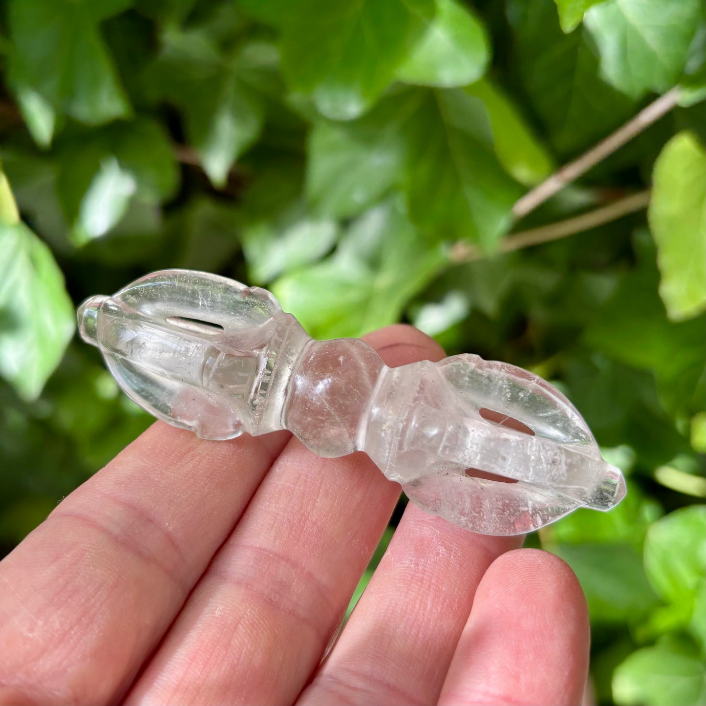 Vajra Dorje | håndskåret | Himalaya Bjergkrystal | 8,8 cm Vajra Dorje | håndskåret | Himalaya Bjergkrystal | 8,8 cm