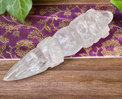 Phurba | håndskåret | Himalaya Bjergkrystal | 15,7 cm