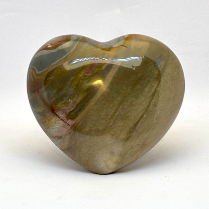 Polychrome jaspis Hjerte - 8 cm