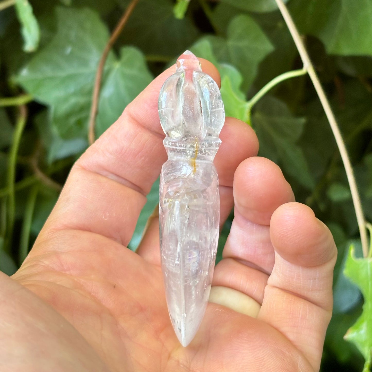 Kartika Vajra Dorje | håndskåret | Himalaya Bjergkrystal | 8,8 cm Kartika Vajra Dorje | håndskåret | Himalaya Bjergkrystal | 8,8 cm
