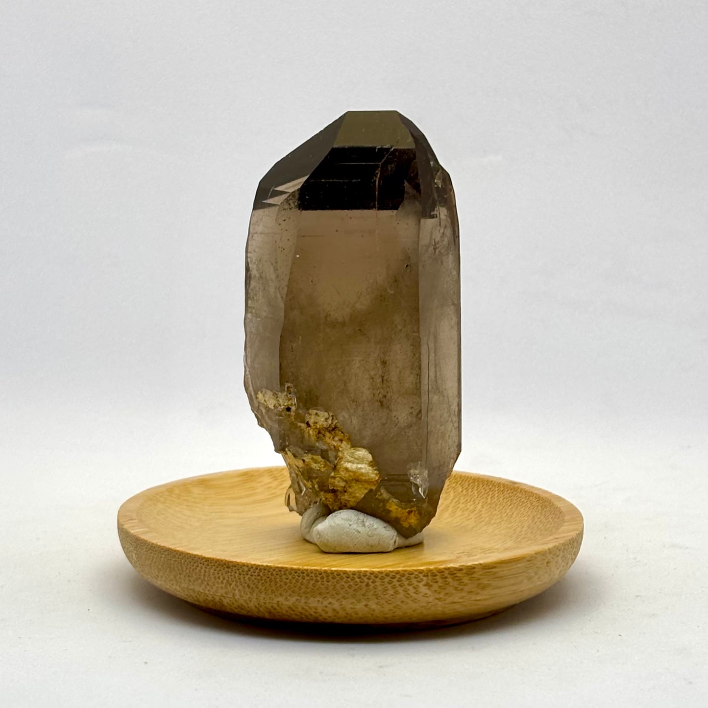 Røgkvarts lemurian tabular spids naturlig 7 cm Røgkvarts lemurian tabular spids naturlig 7 cm