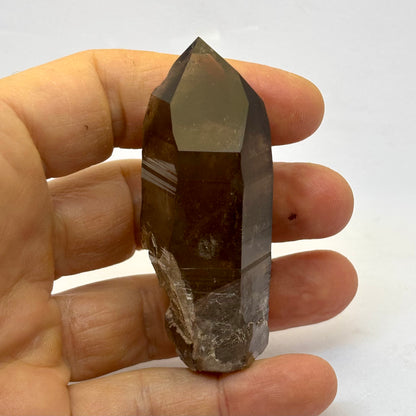 Røgkvarts lemurian spids naturlig 7,5 cm