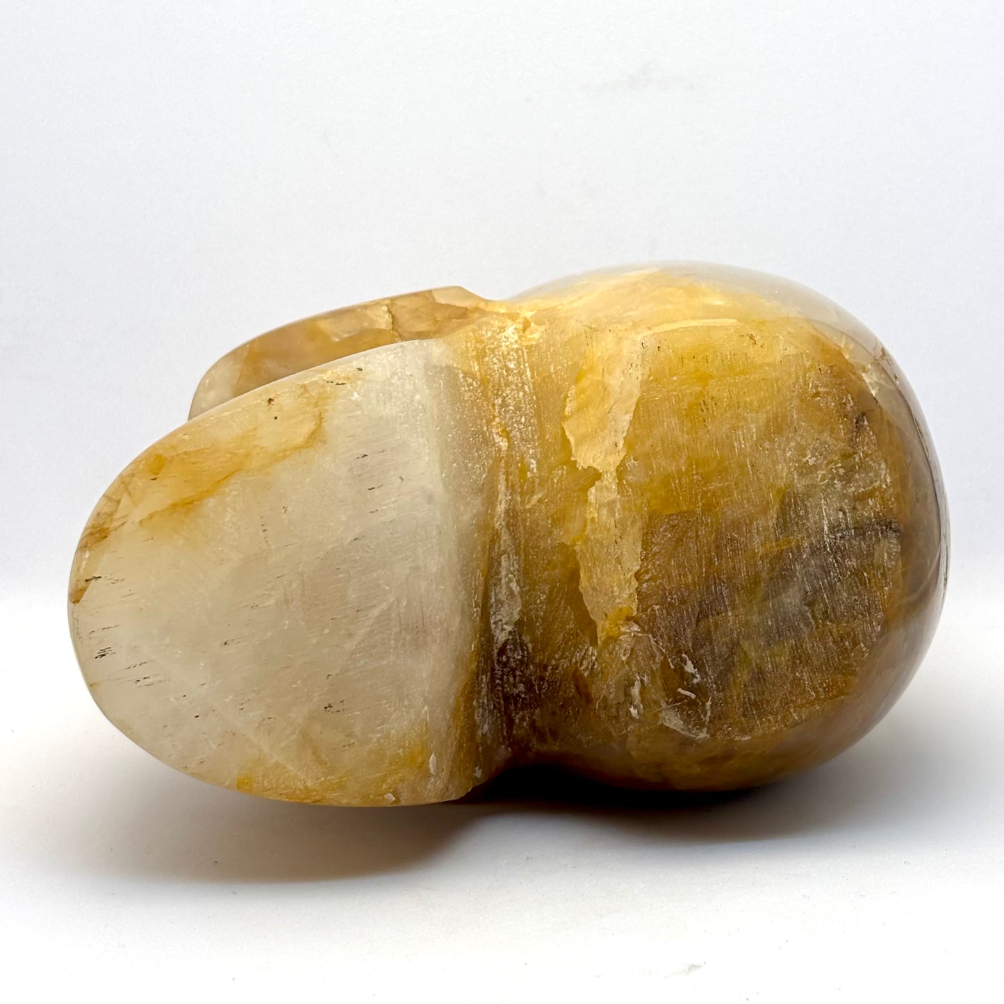 Krystal kranie | håndskåret Golden healer, Madagaskar  | 12,5 cm Krystal kranie | håndskåret Golden healer, Madagaskar  | 12,5 cm