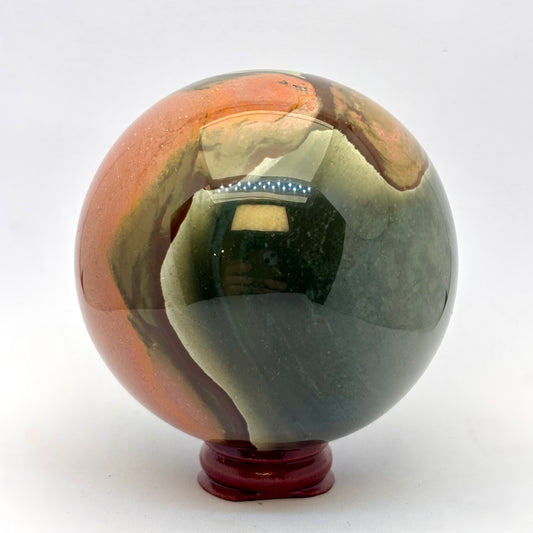 Billede af Polychrom jaspis kugle 8,5 cm